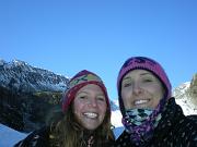 P6180490 Jade & Tanya Jade and Tanya, two lively girls from the UK heli-hiking the Fox Glacier